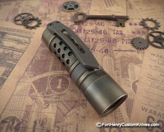 Barrel Custom Flashlight - Custom Brass M2JN - Dragon Driver