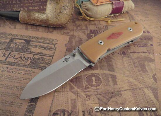 Bob Dozier - Custom Folding Hunter - Coral Inlay
