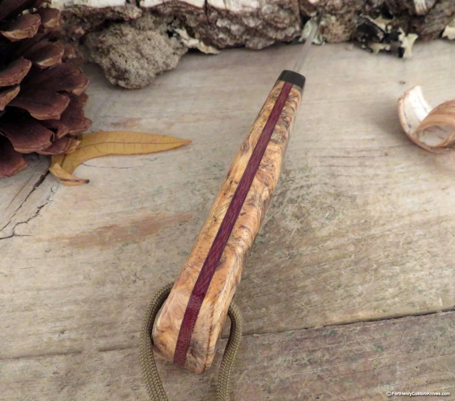 Hiroaki Ohta - Deep Woods Belt Knife - Buckeye Burl - Image 3