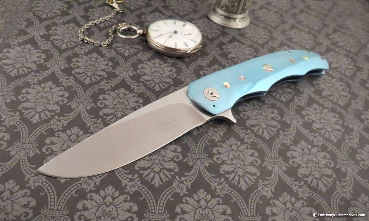 George Muller - LL-B Presentation Framelock Flipper - MOP Inlays
