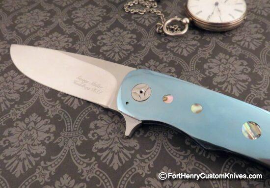 George Muller - LL-B Presentation Framelock Flipper - MOP Inlays - Image 2