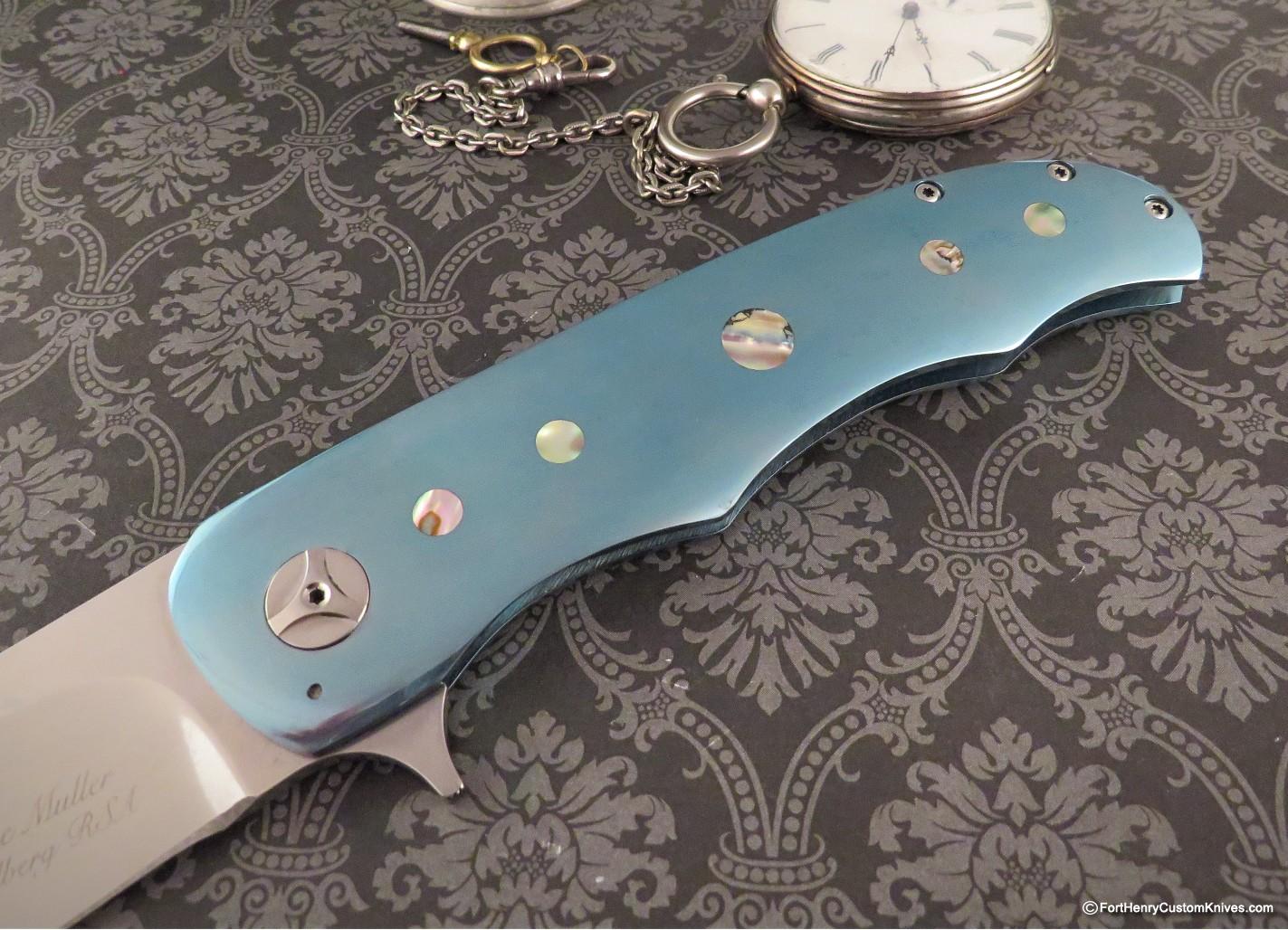 George Muller - LL-B Presentation Framelock Flipper - MOP Inlays - Image 3