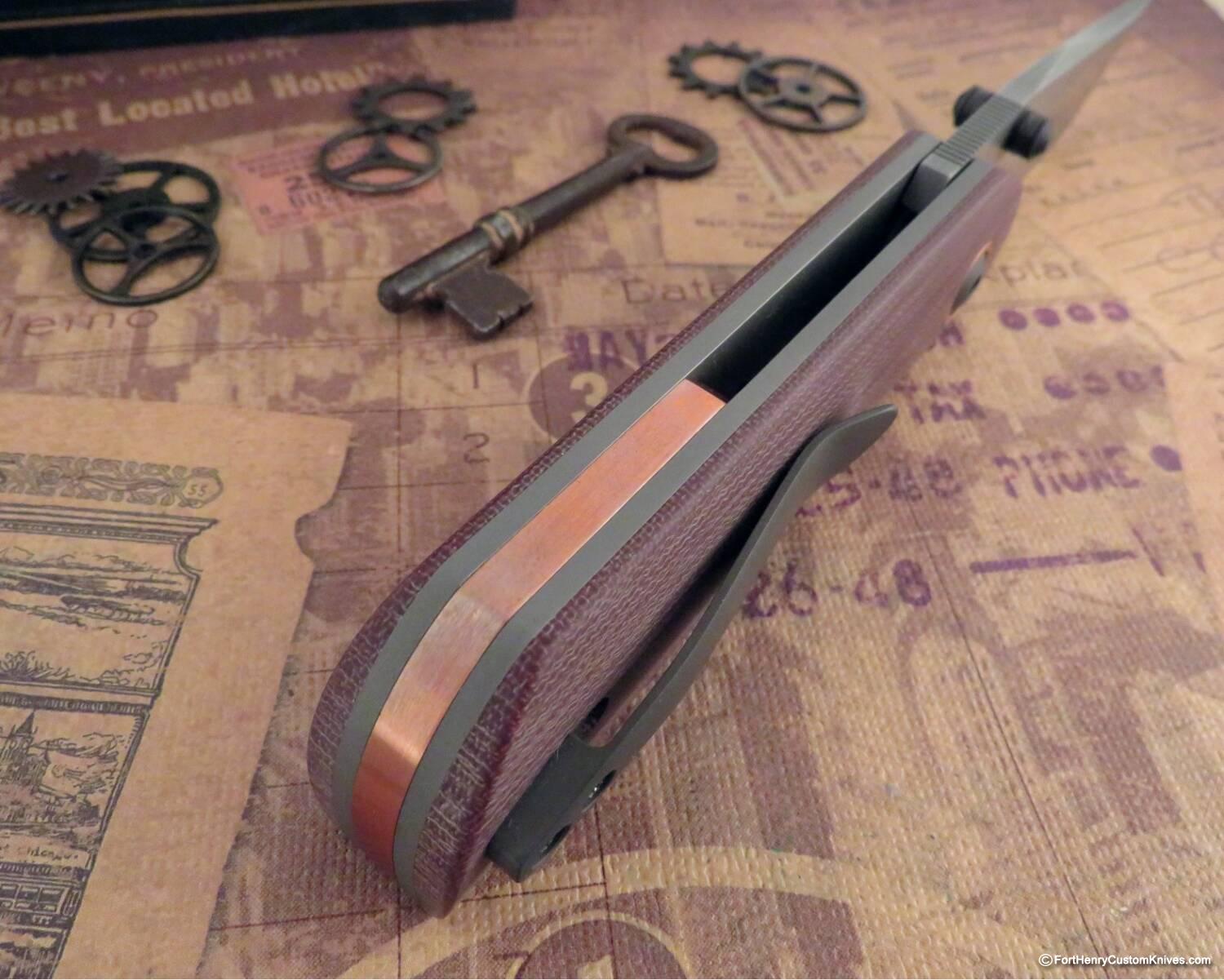 Jared Price - Fort Henry Bowie - Vintage Crosscut Micarta - CTXHP - Image 4