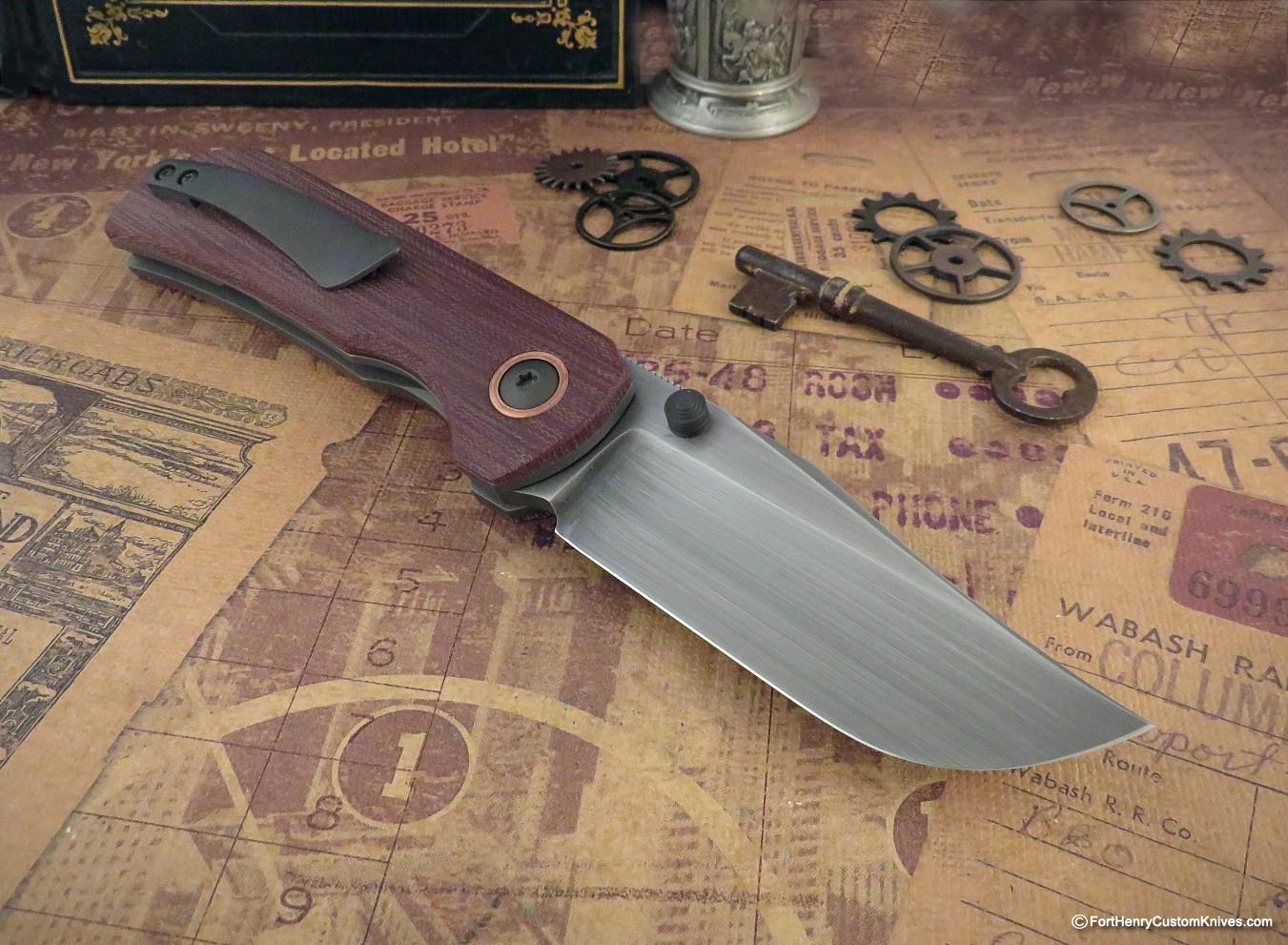 Jared Price - Fort Henry Bowie - Vintage Crosscut Micarta - CTXHP - Image 6