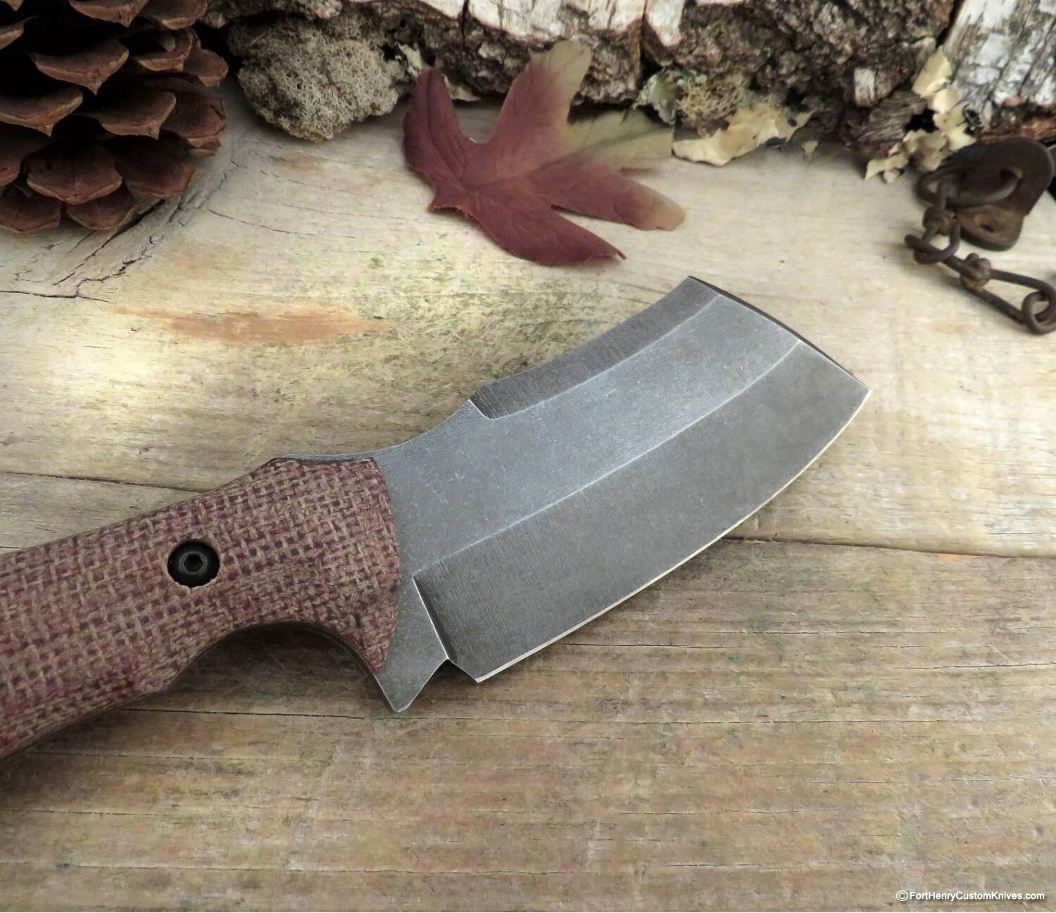 LKW Knives - Custom Survival Butcher - Burlap Micarta - Image 2