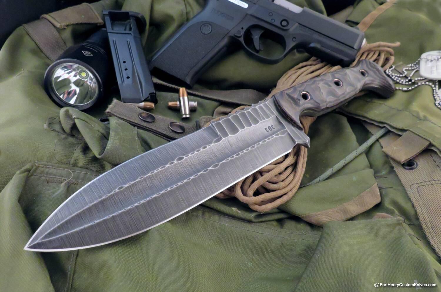 Ken Vehikite / Black Roc Knives - NEW Model - Custom Trencher Python - Image 6