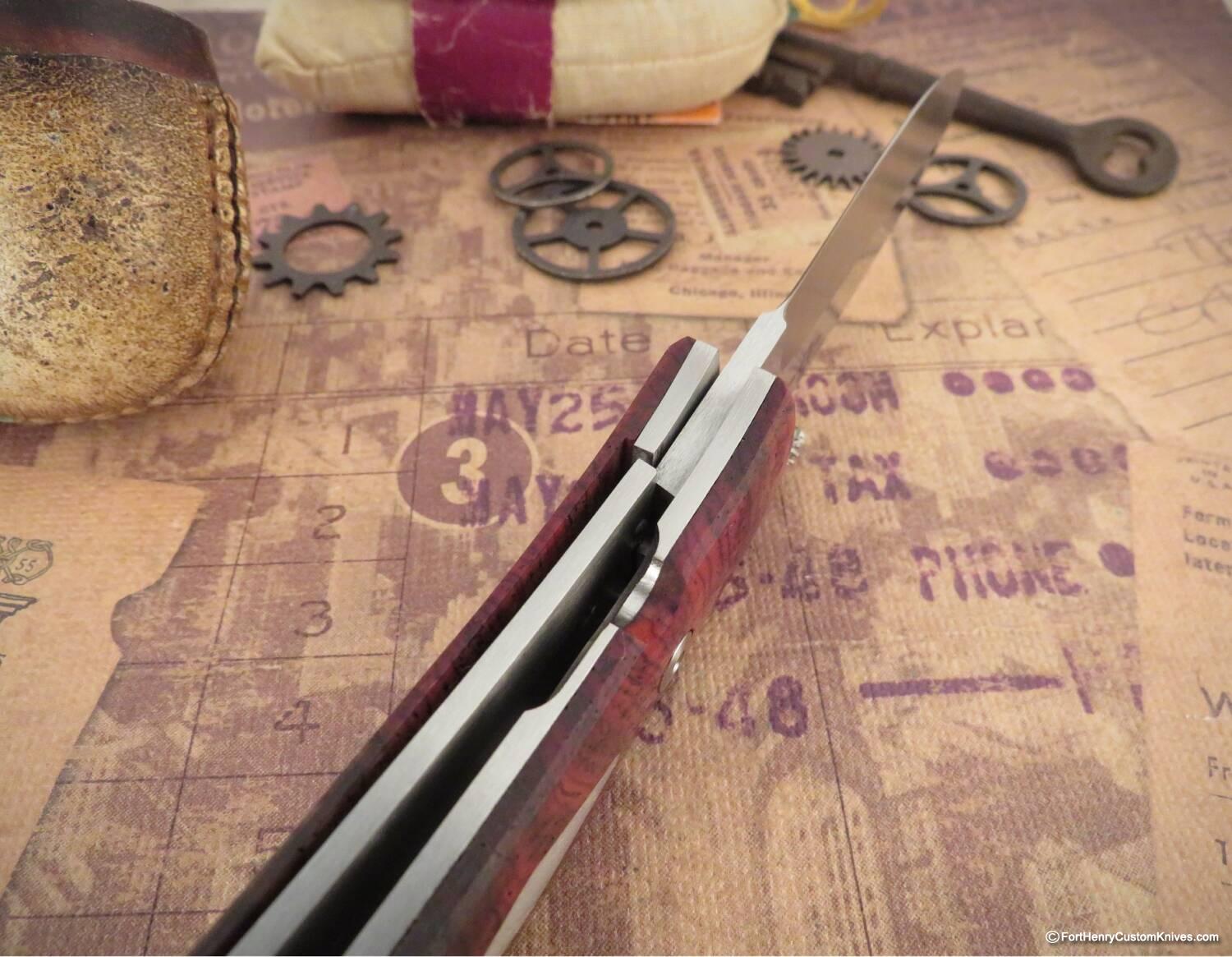 Bob Dozier - Folding Hunter - Cocobolo Burl - Image 4