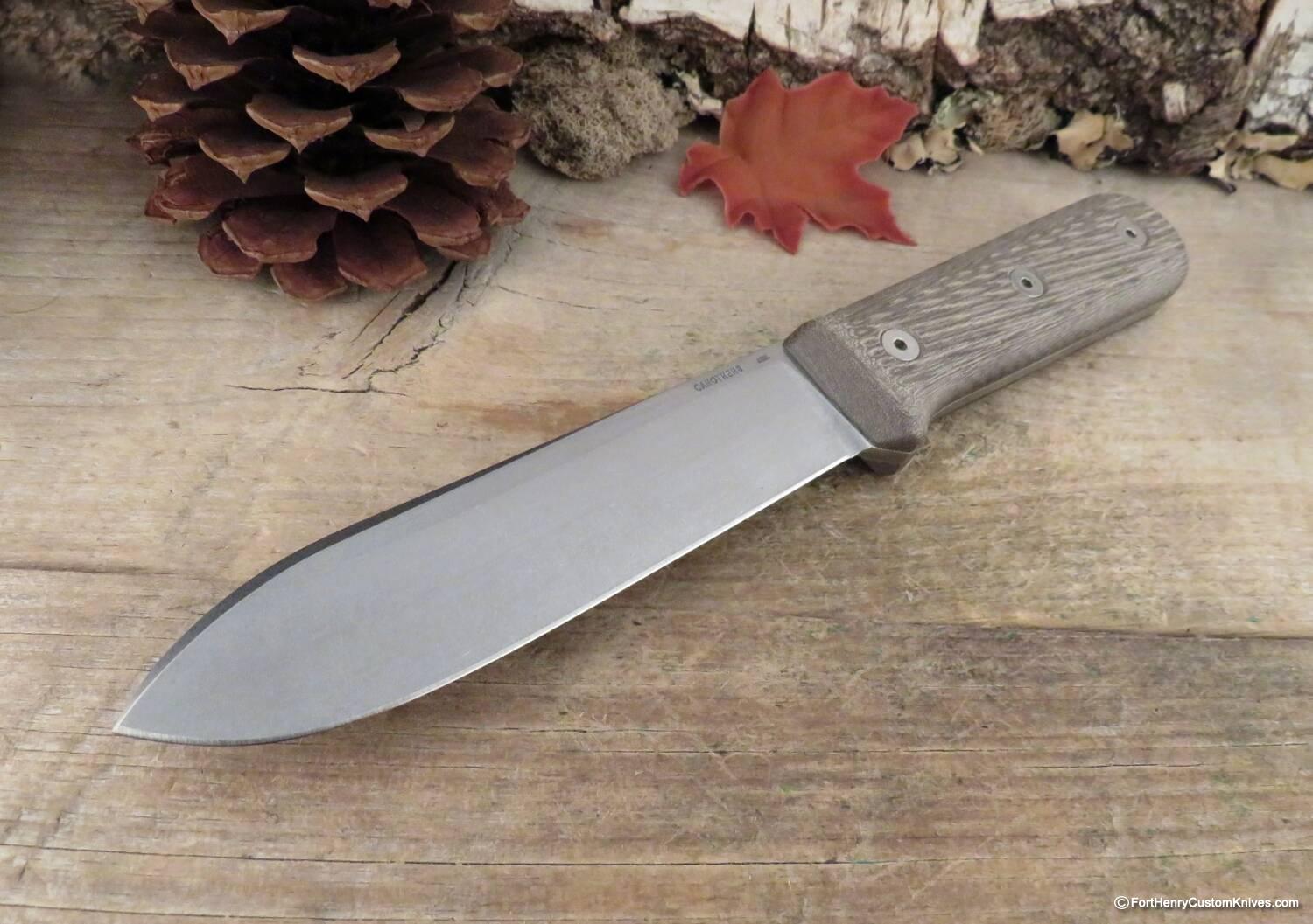 Nathan Carothers - Rare Kephart Bushcraft - Green Micarta - Steel Choice
