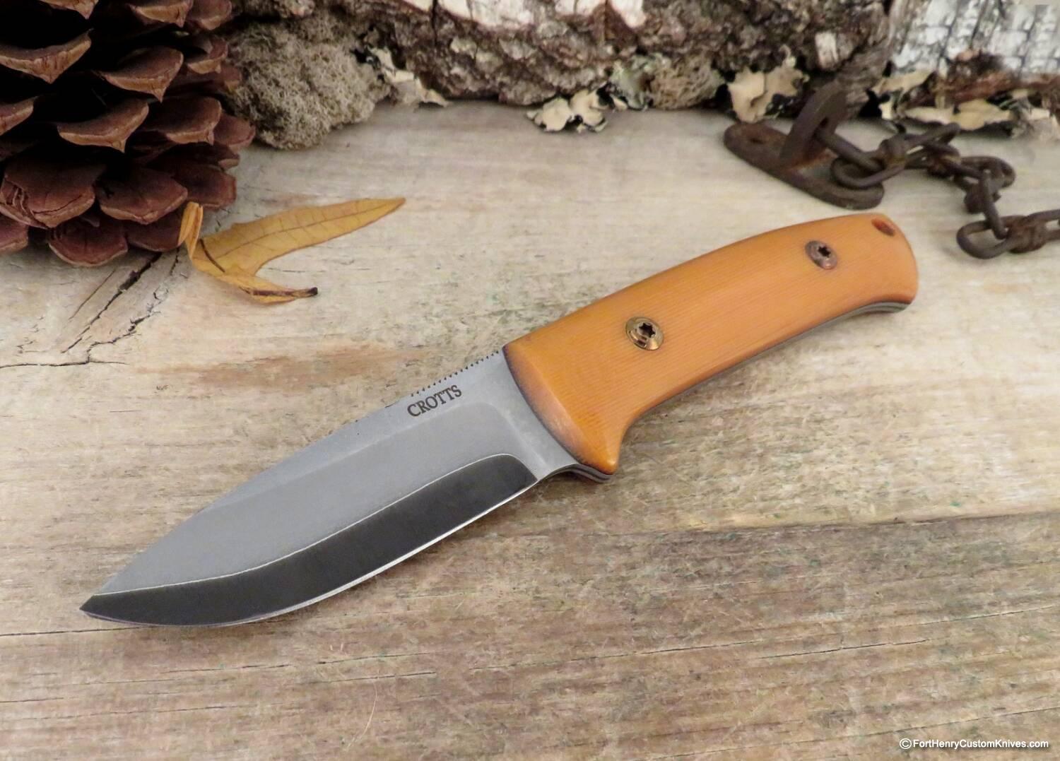 Dan Crotts - Custom Drop Point - Vintage G-10 - Takefu San Mai