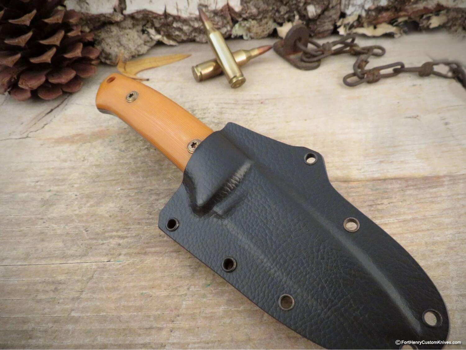 Dan Crotts - Custom Drop Point - Vintage G-10 - Takefu San Mai - Image 5