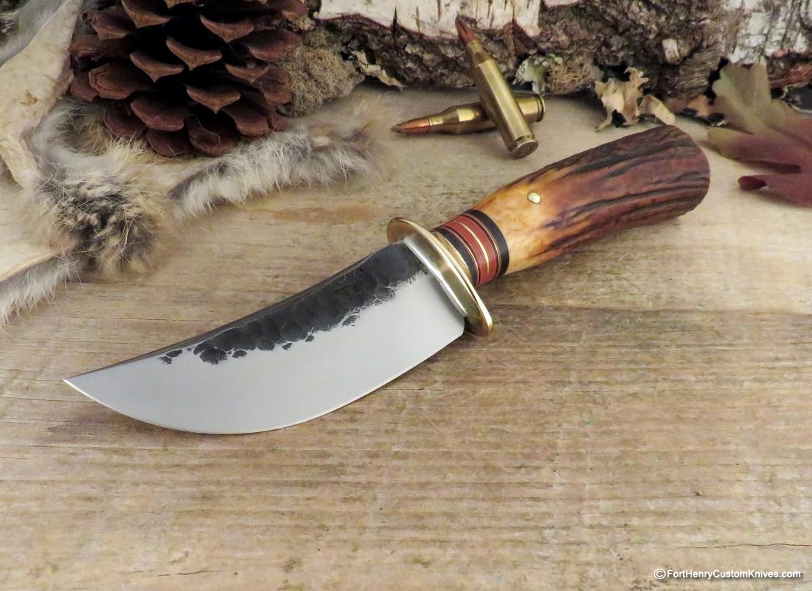 Jim Behring ~ Treeman Knives - Fox River Hunter - Amber Sambar Stag - Image 6