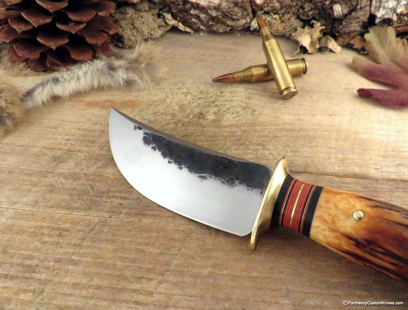 Jim Behring ~ Treeman Knives - Fox River Hunter - Amber Sambar Stag - Image 3