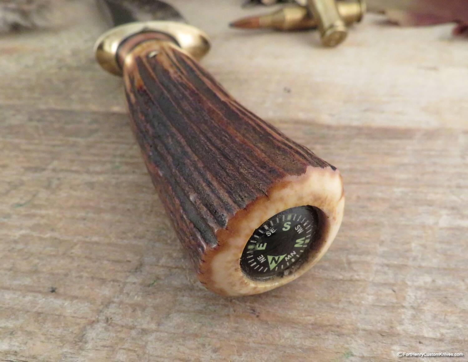 Jim Behring ~ Treeman Knives - Fox River Hunter - Amber Sambar Stag - Image 5