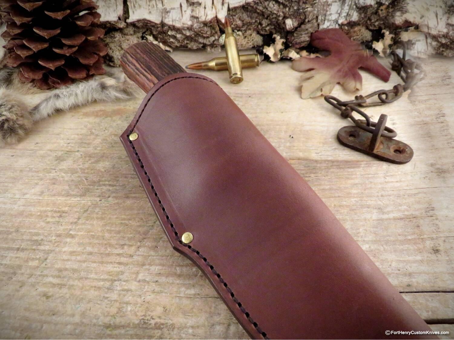 Jim Behring ~ Treeman Knives - Fox River Hunter - Amber Sambar Stag - Image 7