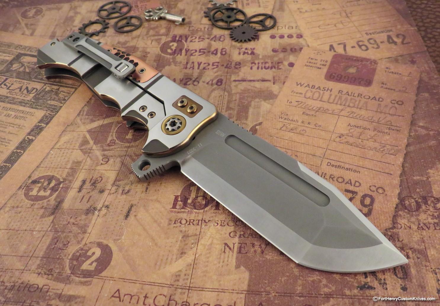 Andre de Villiers - Custom G2 Tanto Flipper - Copper Honeycomb - Image 2