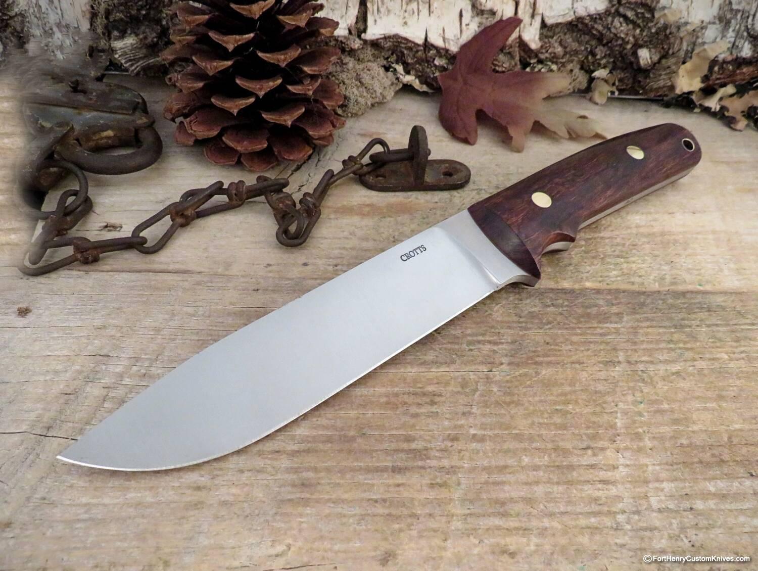 Dan Crotts - Rare Camp Knife - Ironwood - A2 - Flat Ground
