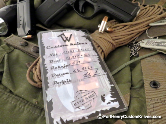 Petr Weingartner - PW Custom Knives - Micro Kroky - Elmax / DLC - Image 8