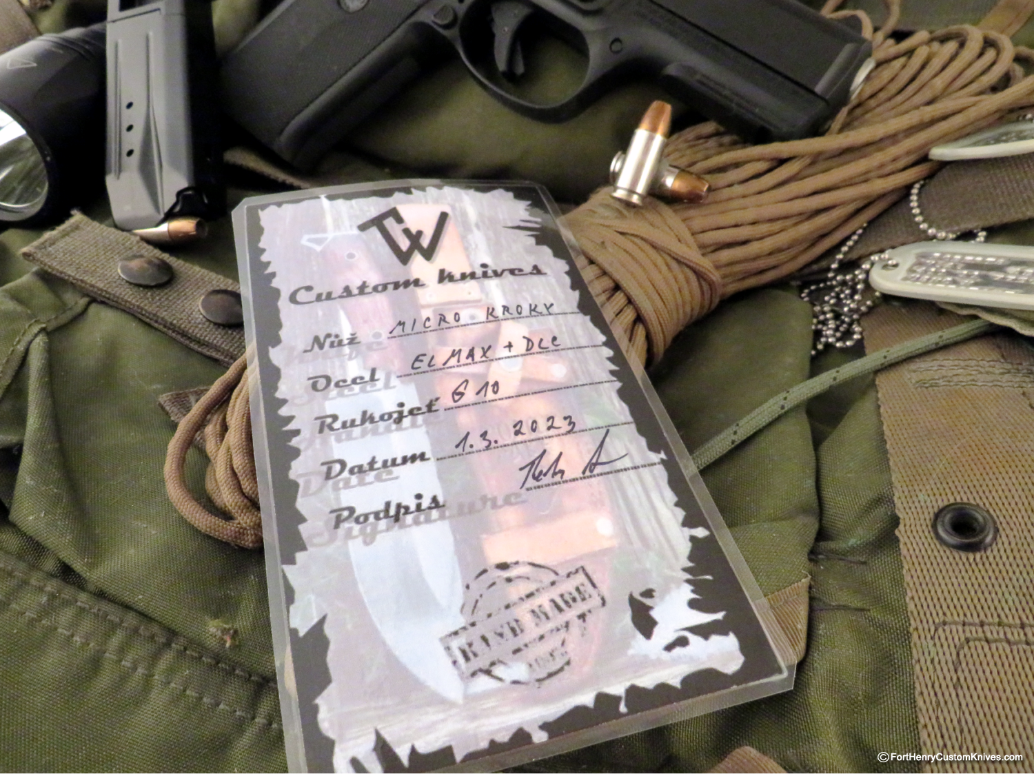 Petr Weingartner - PW Custom Knives - Micro Kroky - Elmax / DLC - Image 8