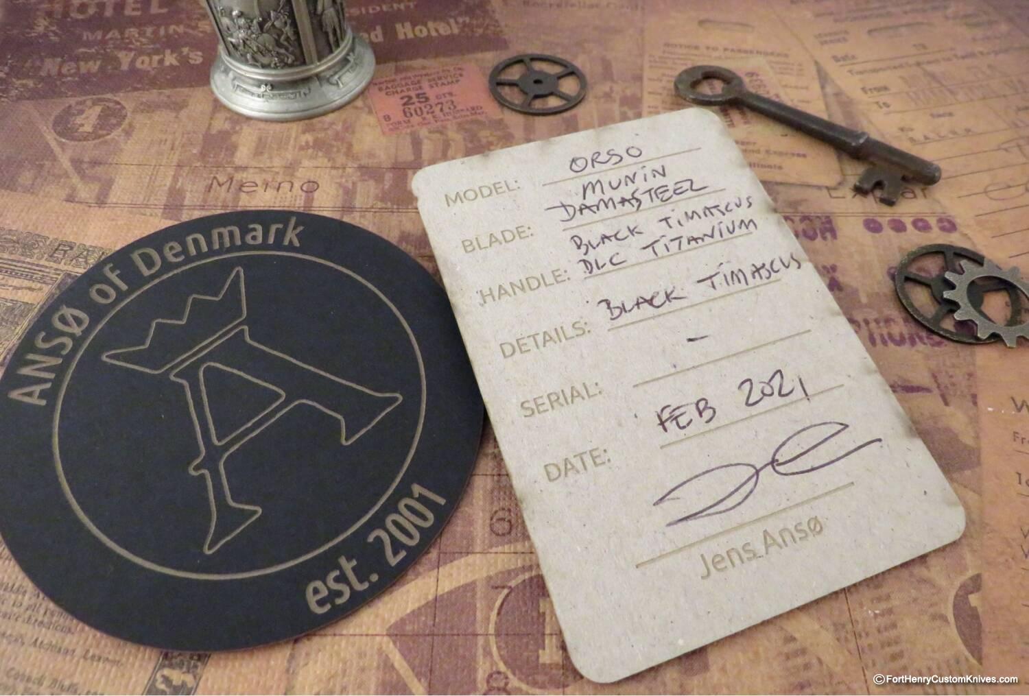 Jens Anso - Presentation Orso Flipper - Black Timascus - Image 6