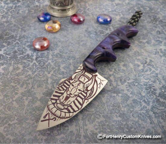 Alan Folts - Rare Hand Carved - Titanium Harpoon Minimalist - Anubis