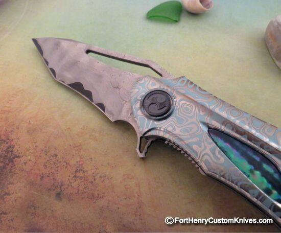 Dew Hara - Custom NOAH Tanto Flipper - Abalone Inlay - Image 2