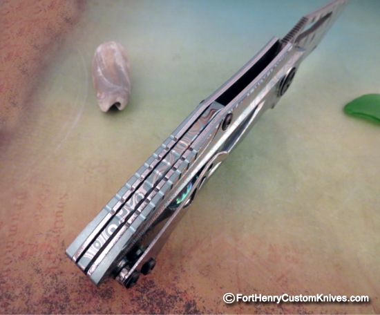 Dew Hara - Custom NOAH Tanto Flipper - Abalone Inlay - Image 4
