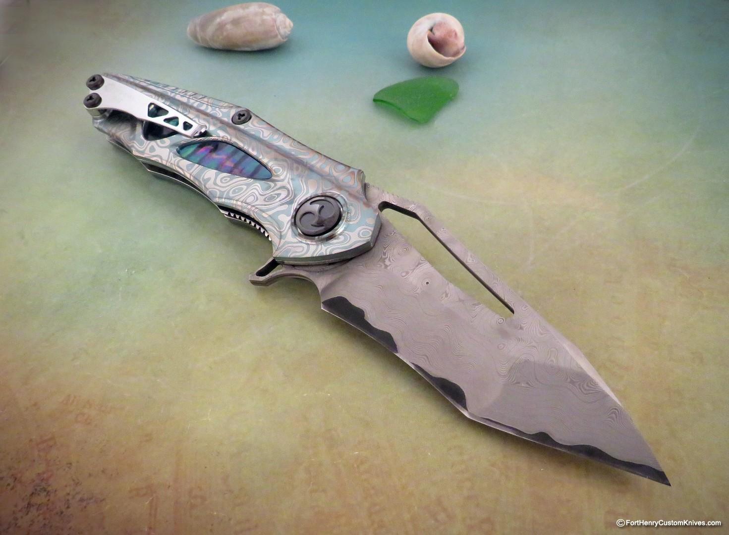 Dew Hara - Custom NOAH Tanto Flipper - Abalone Inlay - Image 7