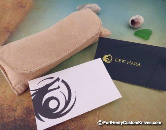 Dew Hara - Custom NOAH Tanto Flipper - Abalone Inlay - Image 8