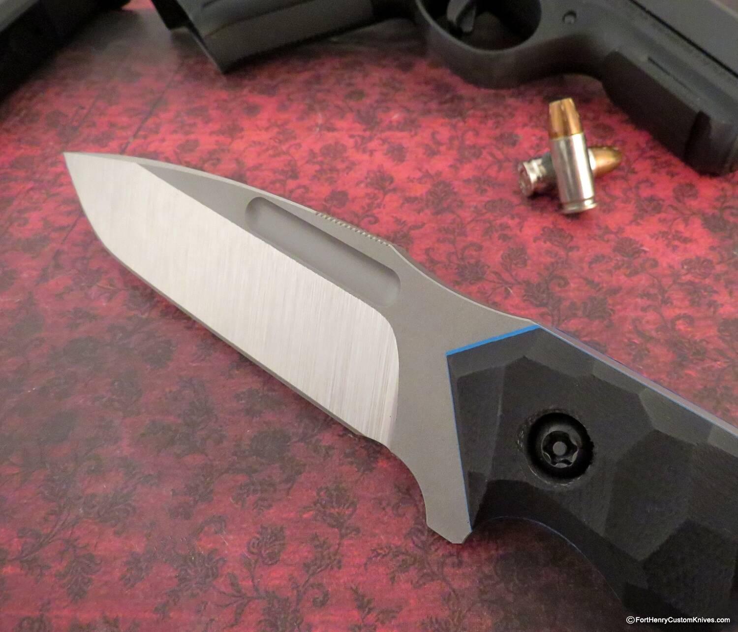 Piotr Gosciniak / PG Knives - Custom Cayman - Elmax - Black G-10 - Image 2