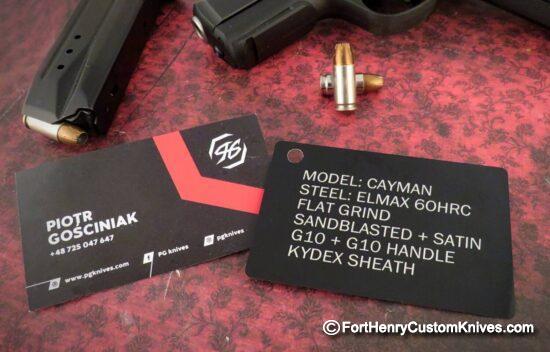 Piotr Gosciniak / PG Knives - Custom Cayman - Elmax - Black G-10 - Image 7