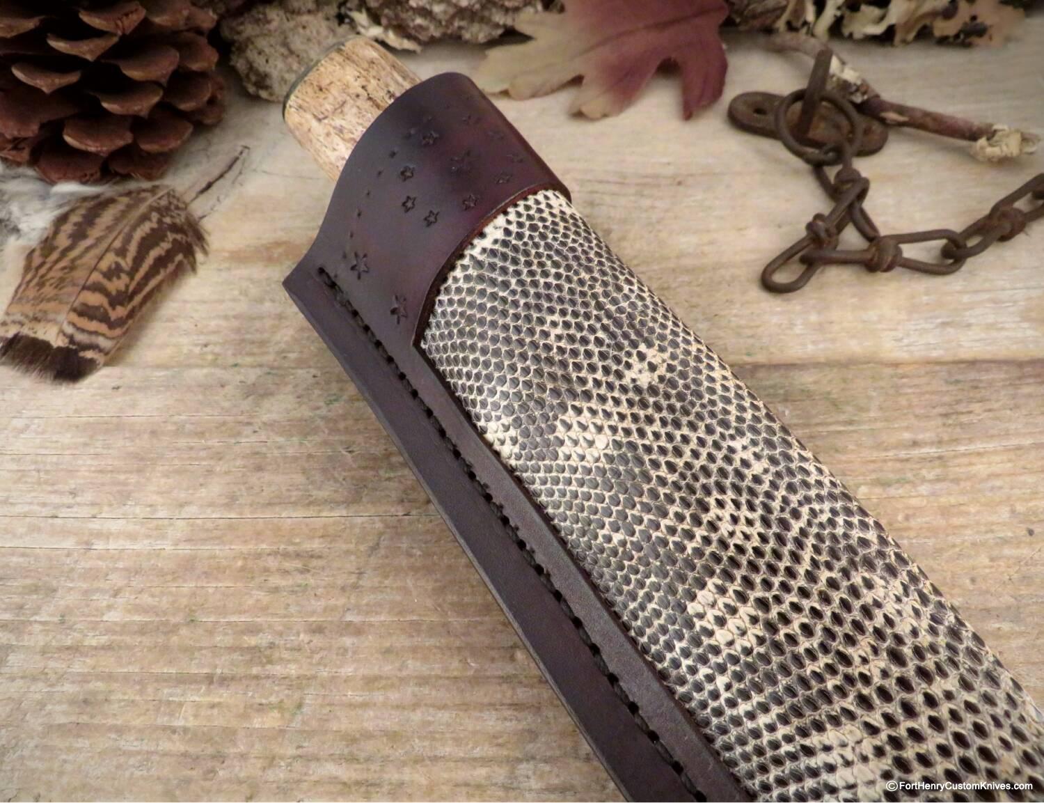 Herb Derr - Hand Forged Bullnose Personal - Fossilized Sea Cow Rib - Image 6