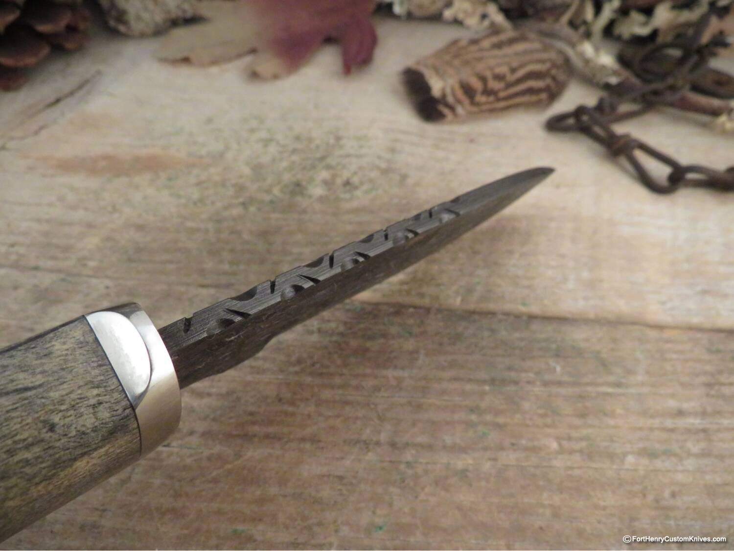 Herb Derr - Hand Forged Bullnose Personal - Fossilized Sea Cow Rib - Image 2