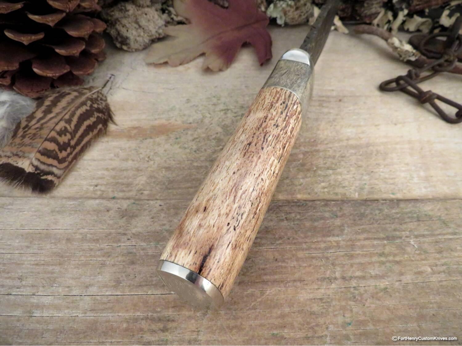 Herb Derr - Hand Forged Bullnose Personal - Fossilized Sea Cow Rib - Image 4