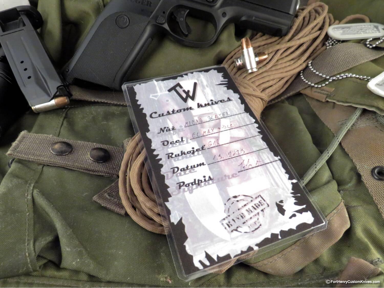 Petr Weingartner - PW Custom Knives - Micro Slayer - Elmax / DLC - Image 7