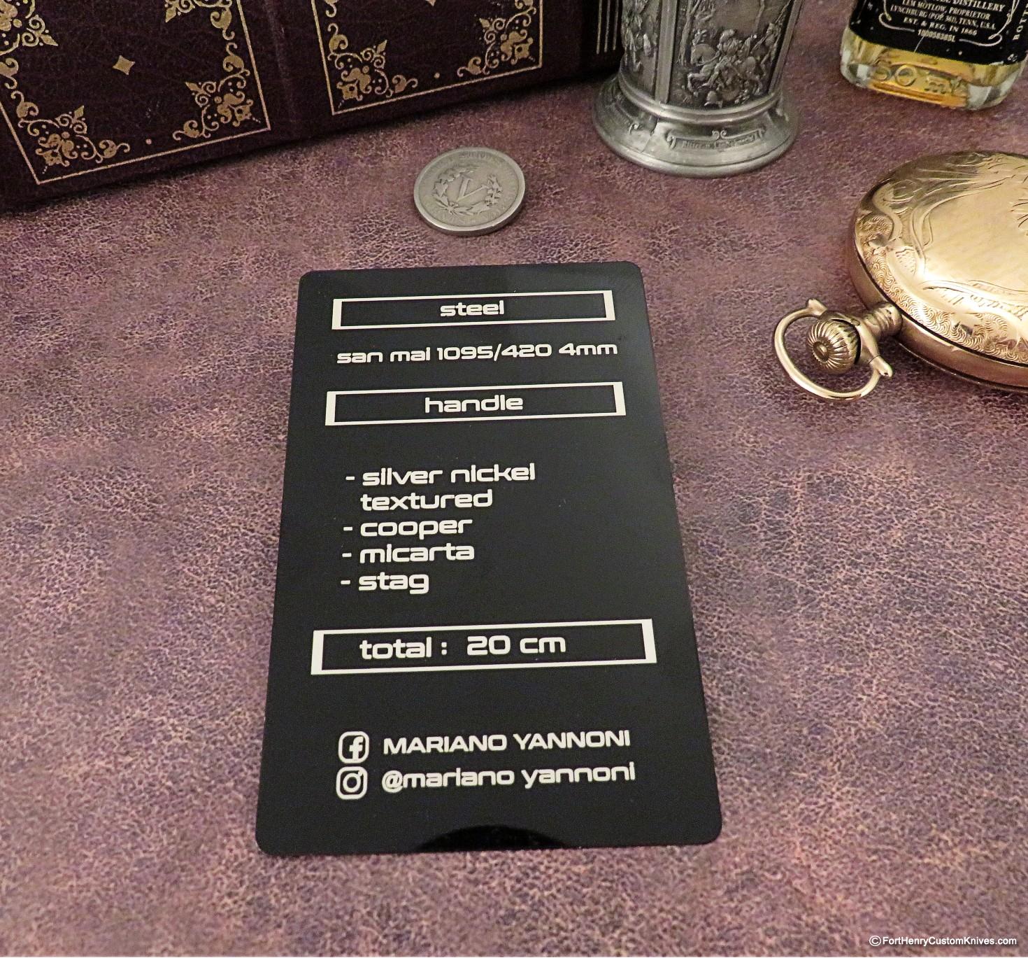 Mariano Yannoni - Camarada - Hand Forged "Sobral" San Mai - Sambar Stag - Image 7