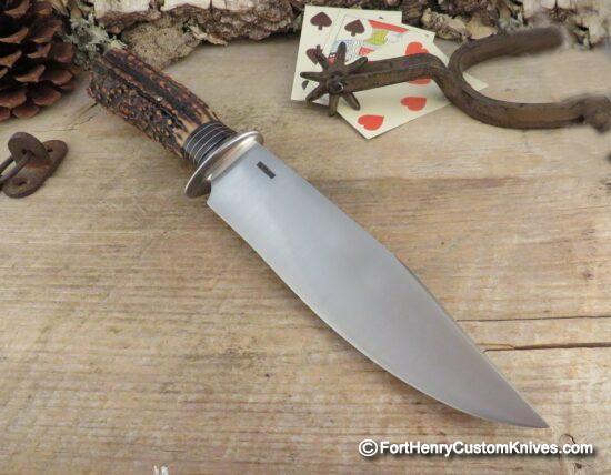 Mike Malosh - Custom Gambler's Bowie - Hand Forged - Popcorn Stag