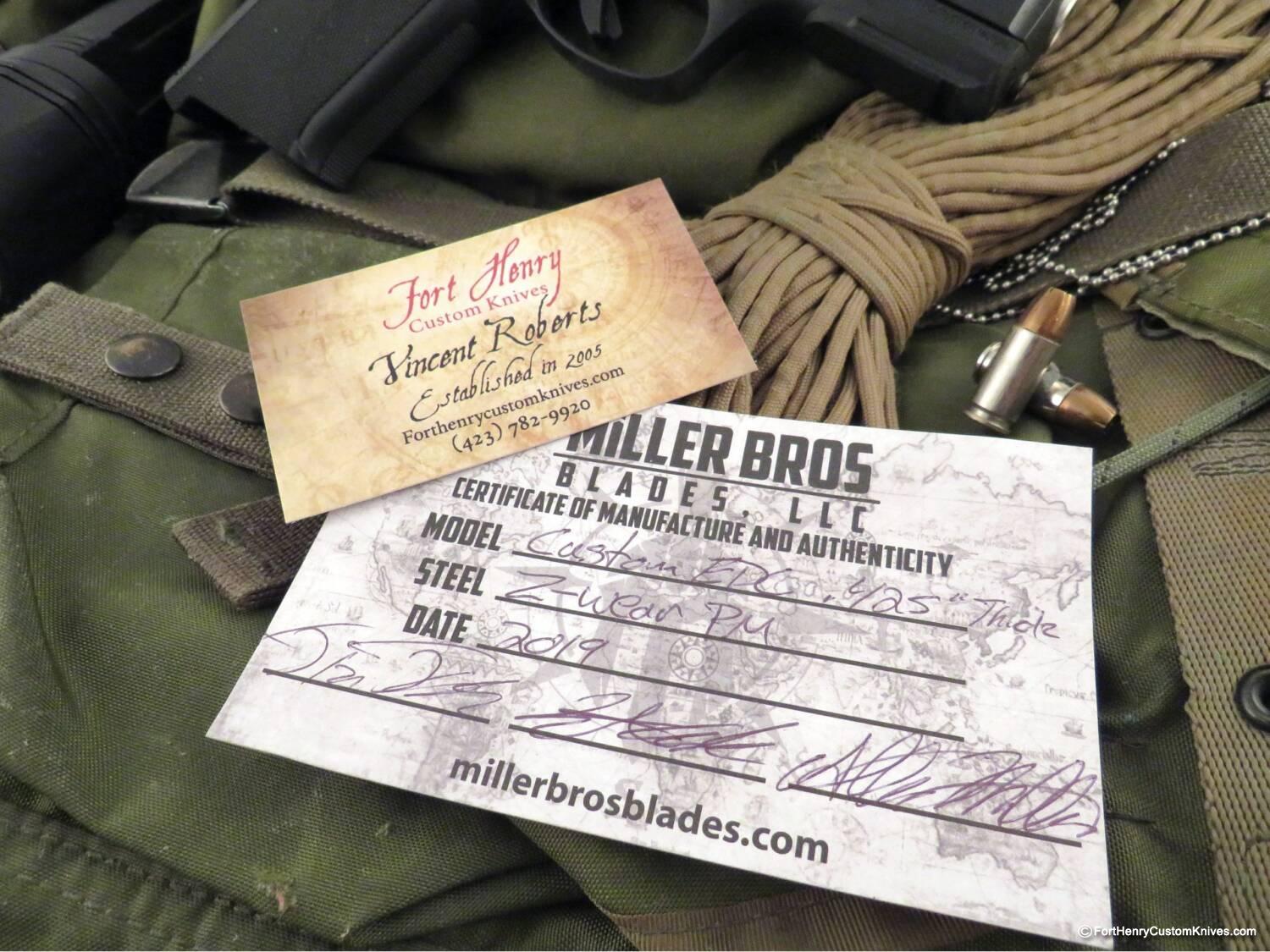 Miller Bros. Blades - RARE Custom Integral EDC Tanto - Z Wear - Image 6