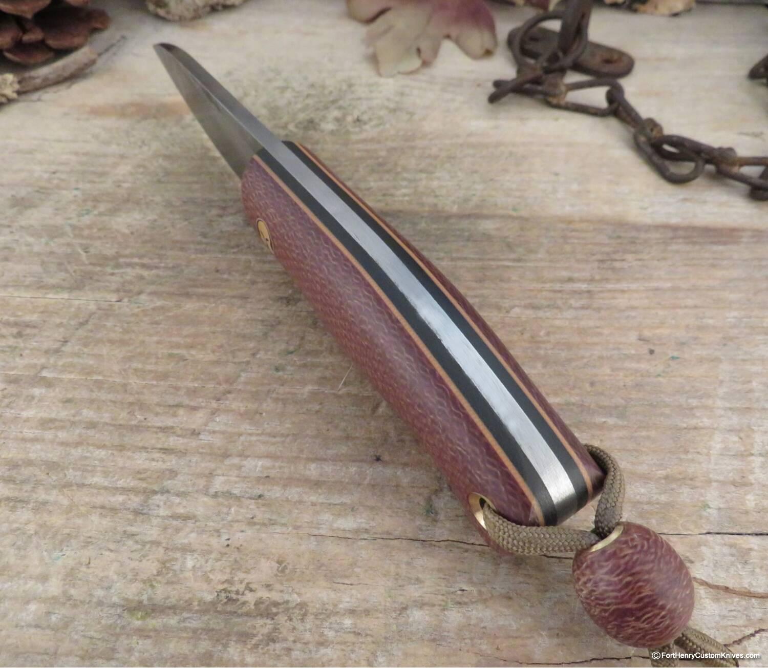 Trollsky Knives - NEW Model - Custom Henchman - Burlap Micarta - Image 3