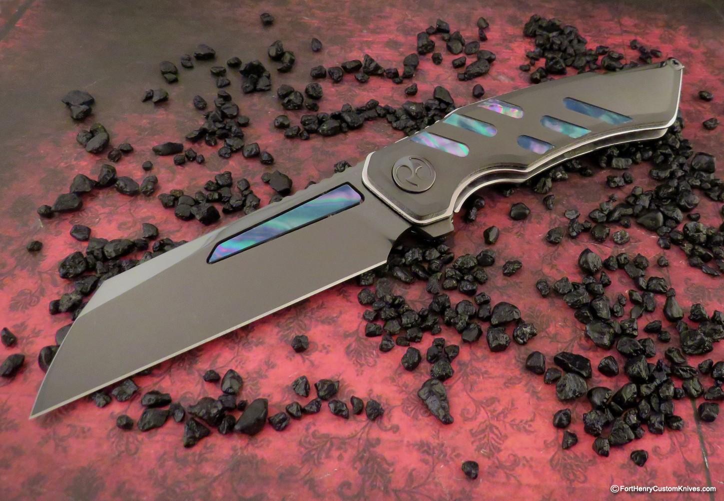 Dew Hara - Custom Ray Flipper - DLC Coated - Abalone Inlays