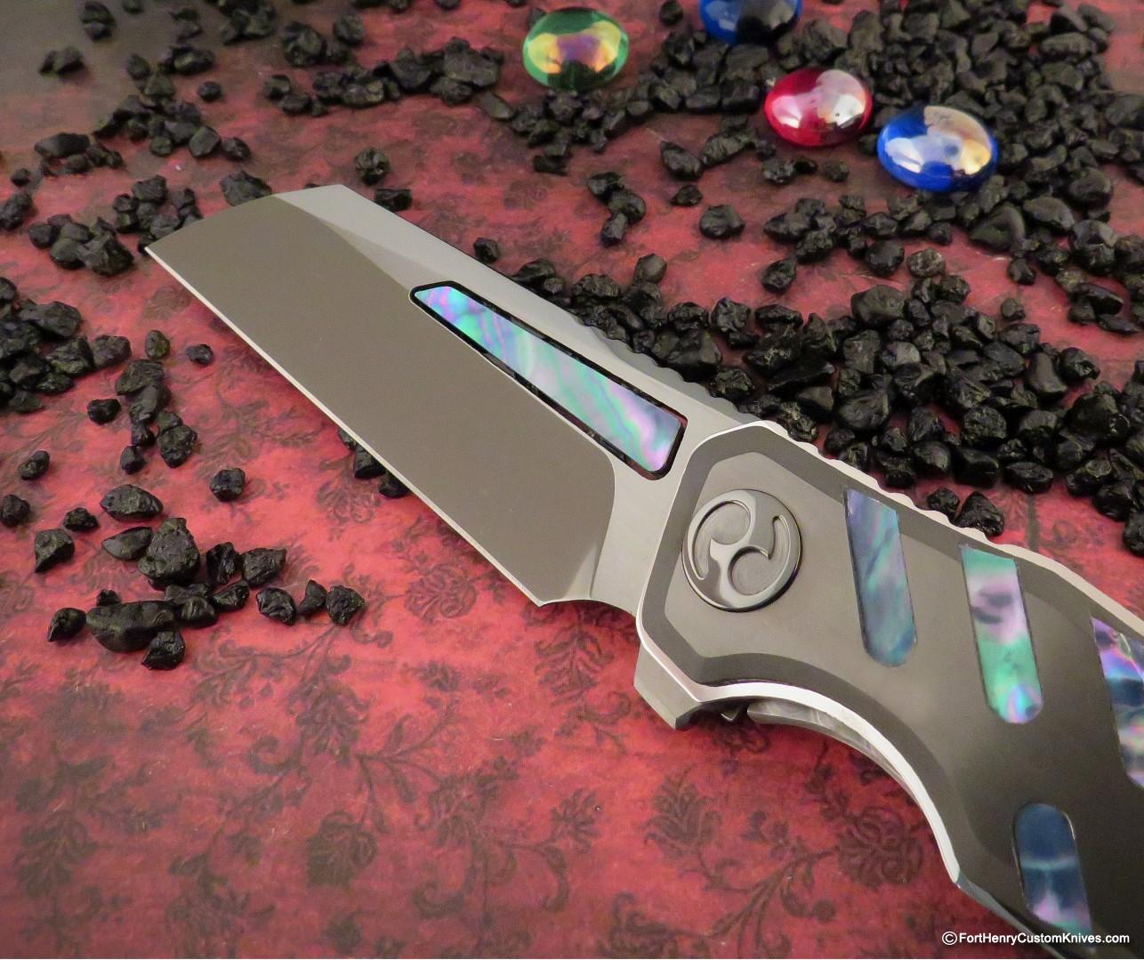Dew Hara - Custom Ray Flipper - DLC Coated - Abalone Inlays - Image 8