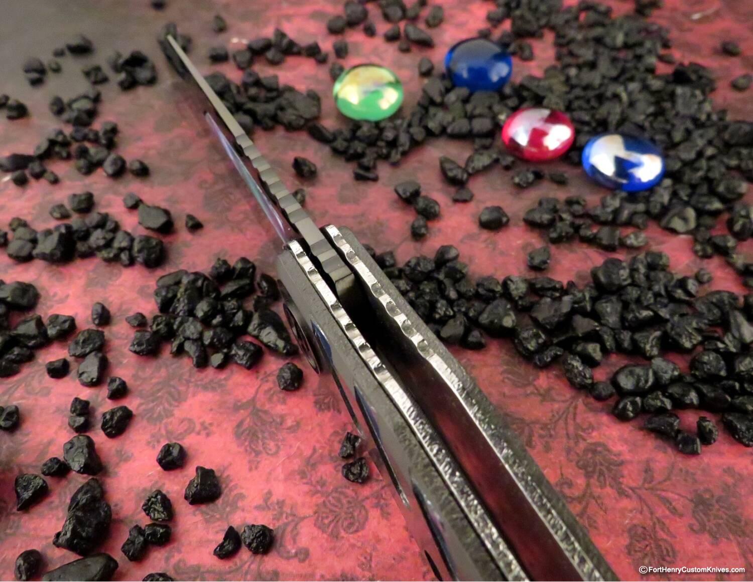 Dew Hara - Custom Ray Flipper - DLC Coated - Abalone Inlays - Image 3