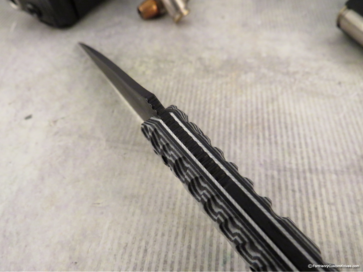 Alan Folts - Custom Tactical Spew - White & Black G-10 - Image 3