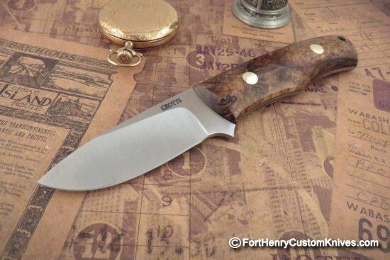 Dan Crotts - Custom Drop Point - Maple Burl - Magnacut