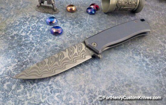 Kamil Dlugosz - Custom Arsen Flipper - Stainless Damasc