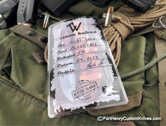 Petr Weingartner - PW Custom Knives - Micro Tank - Elmax/DLC - Image 7