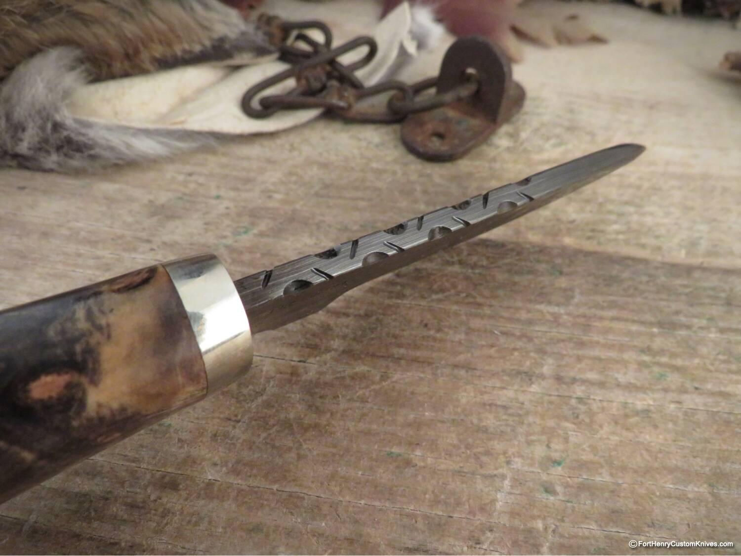 Herb Derr - Hand Forged Bullnose Personal - Fossilized Sea Cow Rib - Image 3