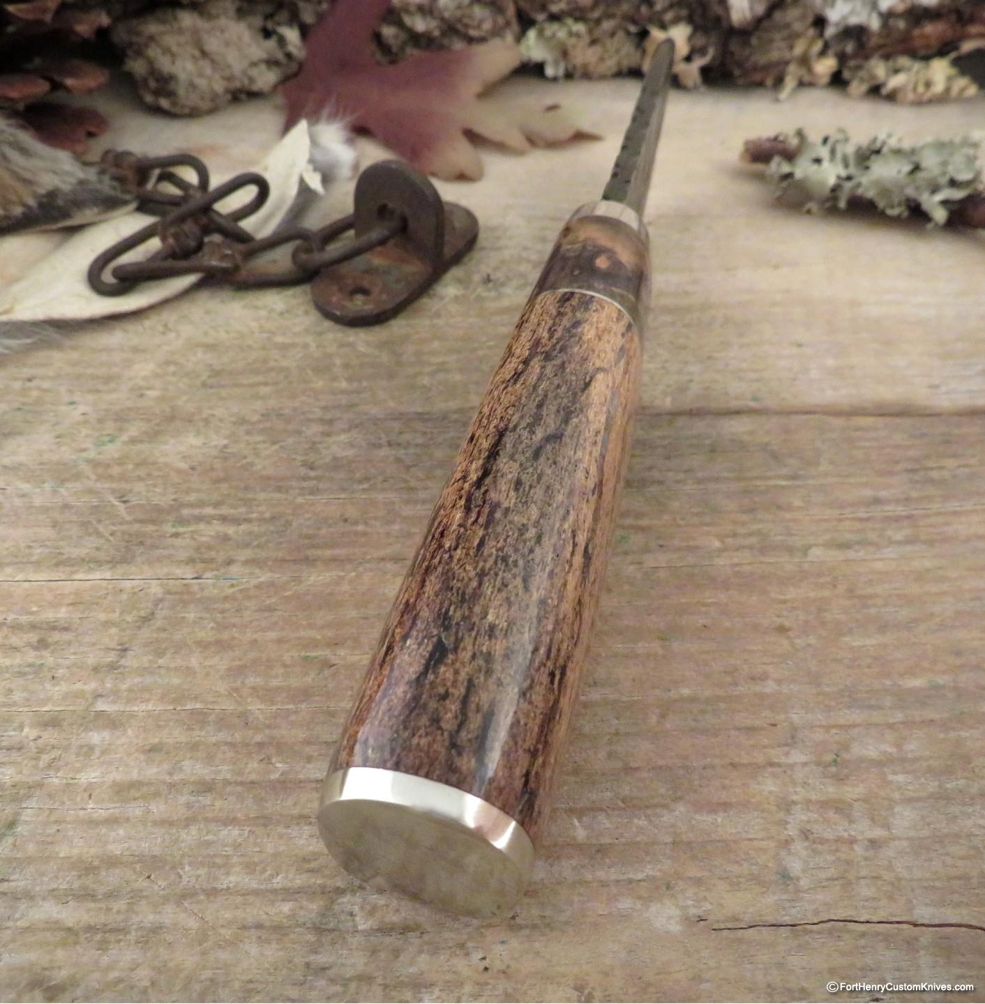 Herb Derr - Hand Forged Bullnose Personal - Fossilized Sea Cow Rib - Image 4