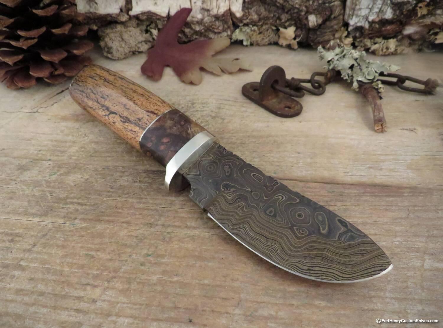 Herb Derr - Hand Forged Bullnose Personal - Fossilized Sea Cow Rib - Image 5