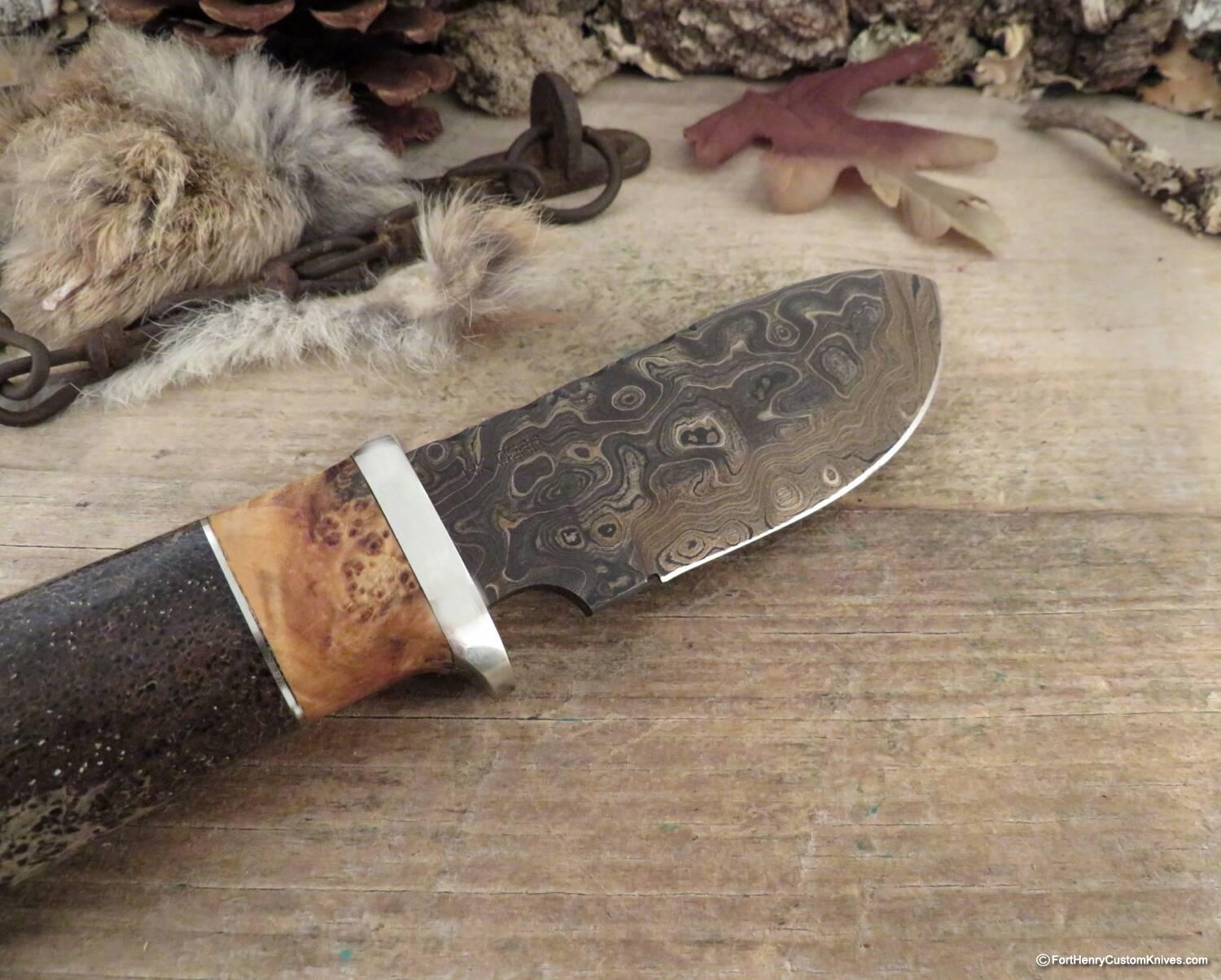 Herb Derr - Hand Forged Bullnose Skinner - Wooly Mammoth Bone - Image 2