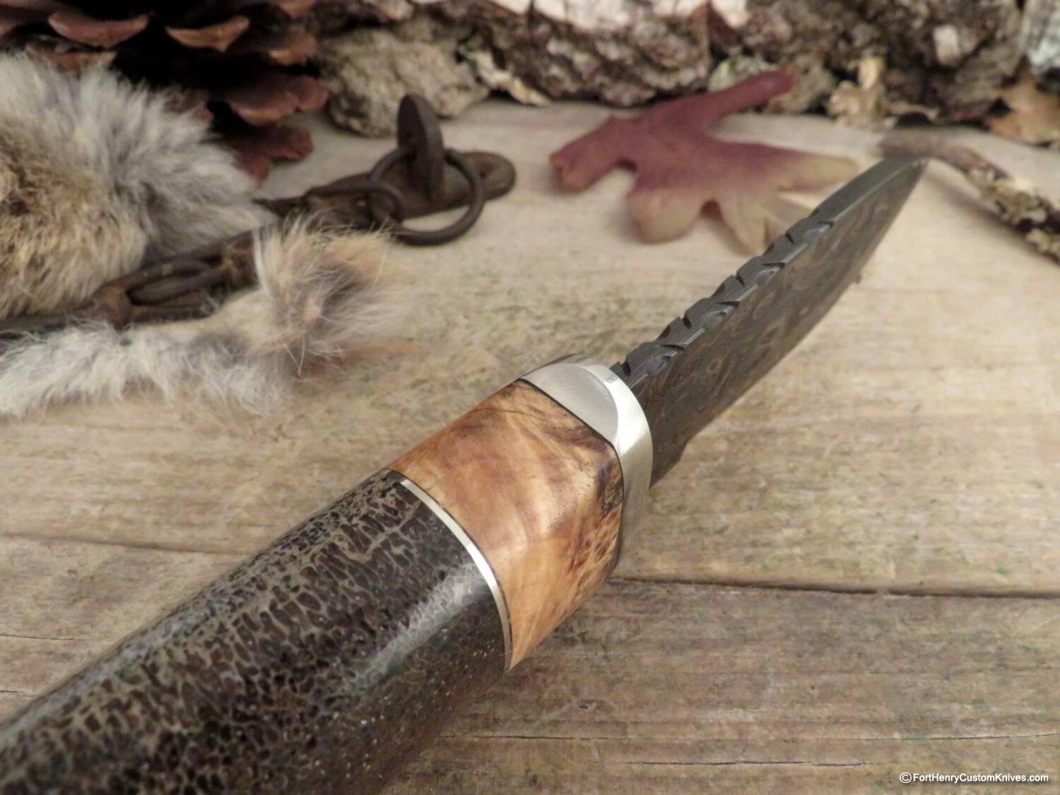 Herb Derr - Hand Forged Bullnose Skinner - Wooly Mammoth Bone - Image 3